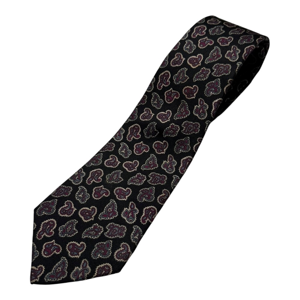Vintage Christian Dior Paisley Multicolor Patterned Tie Men's Designer